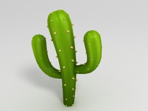 cartoon cactus 3Dモデル