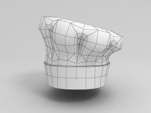 chef hat 3d 3D मॉडल