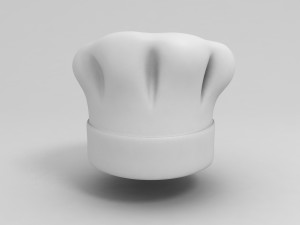 chef hat 3d 3D मॉडल