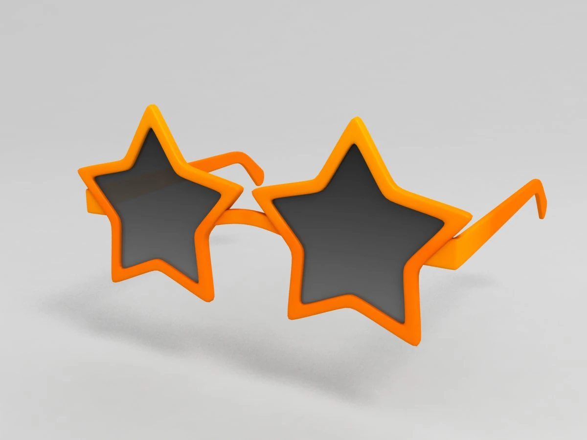 3d star sunglasses model 3D Model .c4d .max .obj .3ds .fbx .stl .blend 