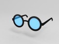 round glasses model Modelo 3D