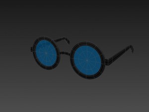 round glasses model Model 3D