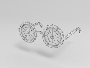 round glasses model Model 3D