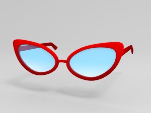 cat eye glasses 3D मॉडल