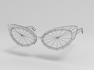 cat eye glasses Modèle 3D