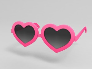 3d heart sunglasses 3Dモデル