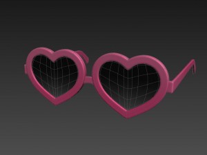 3d heart sunglasses 3Dモデル