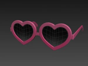 3d heart sunglasses 3D Model