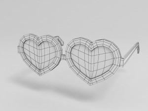 3d heart sunglasses 3Dモデル