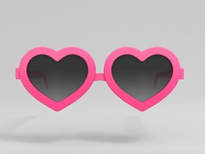 3d heart sunglasses 3Dモデル