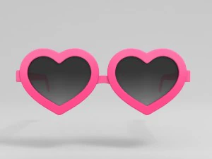 3d heart sunglasses 3D Model