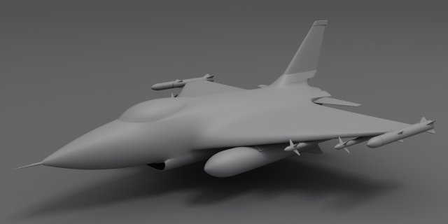 f16 fighter plane Modelo 3D .c4d .max .obj .3ds .fbx .stl .blend 