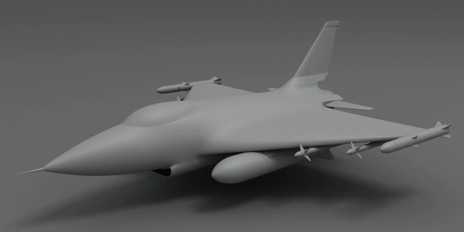 f16 fighter plane 3D Model .c4d .max .obj .3ds .fbx .stl .blend 