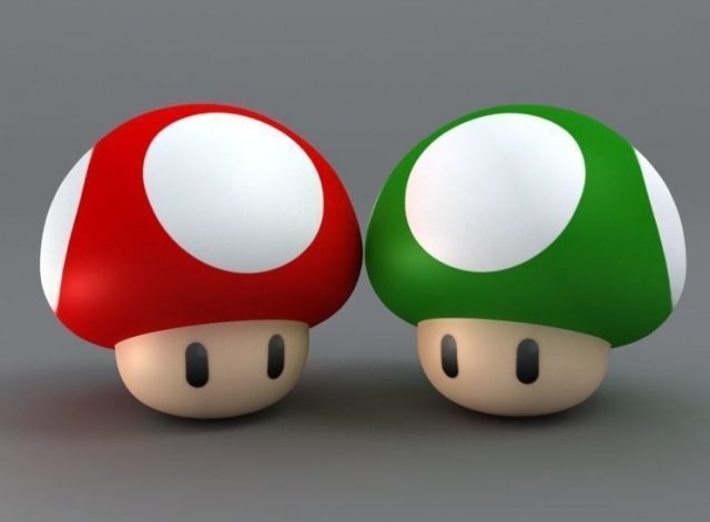 mario mushroom Model 3D .c4d .max .obj .3ds .fbx .stl .blend 