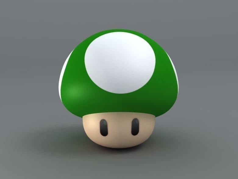 Mario Mushroom 3d Model In Monster 3dexport