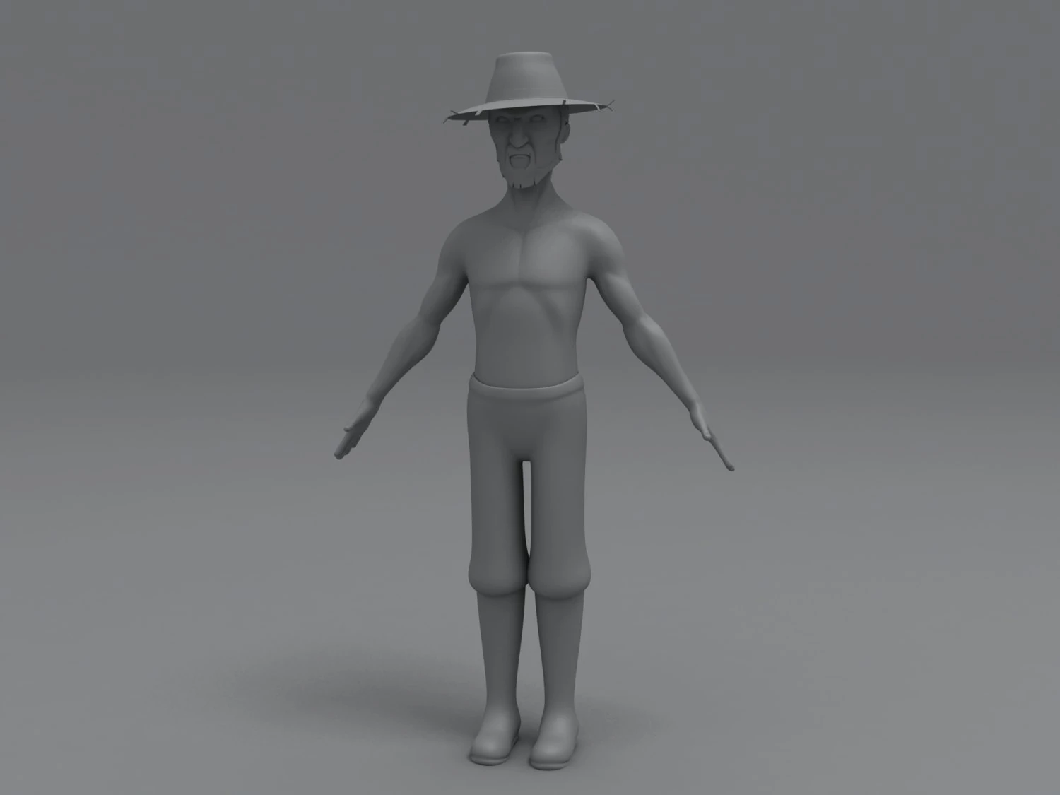 farmer man 3D Model .c4d .max .obj .3ds .fbx .stl .blend 