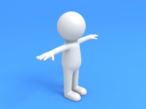 stickman white human Modèle 3D
