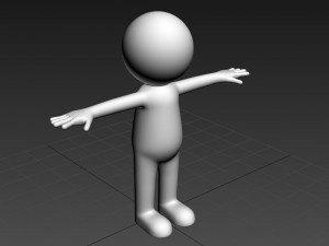 stickman white human Modèle 3D