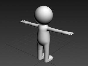 stickman white human Modèle 3D