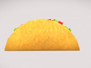 3d low poly taco Modello 3D
