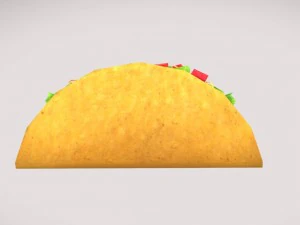 3d low poly taco 3D Model
