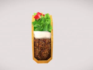 3d low poly taco 3D Model