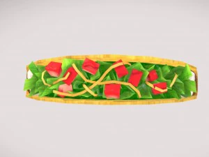 3d low poly taco 3D Model