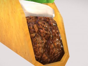 3d low poly taco Modello 3D