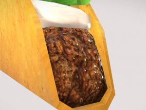 3d low poly taco 3D Model