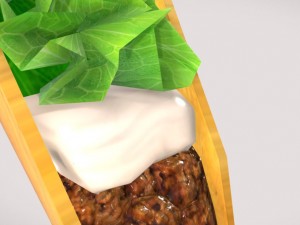 3d low poly taco Modello 3D