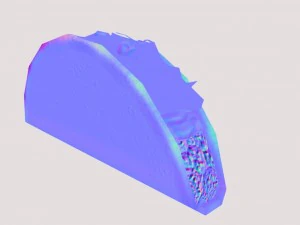 3d low poly taco 3D Model