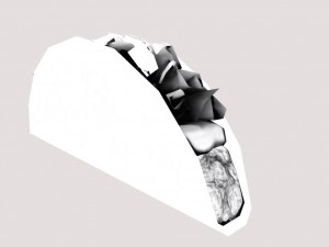 3d low poly taco Modello 3D