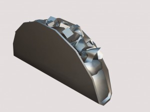 3d low poly taco Modello 3D