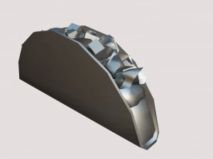 3d low poly taco 3D Model