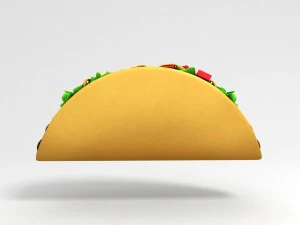 3d cartoon taco 3D Model