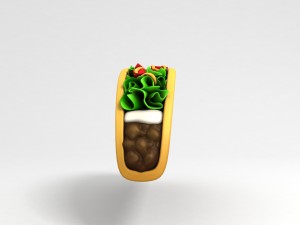 3d cartoon taco 3D Model