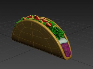 3d cartoon taco 3D Model