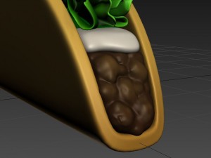 3d cartoon taco 3D Model