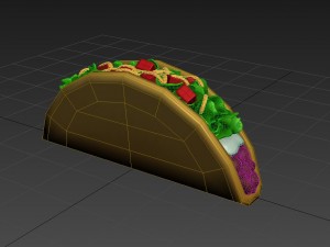 3d cartoon taco 3D Model