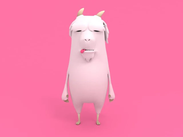 kambing Model 3D .c4d .max .obj .3ds .fbx .stl .blend 