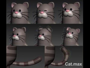 cartoon animal rigged pack 1 3D Model