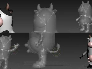 cartoon animal rigged pack 1 3D Model