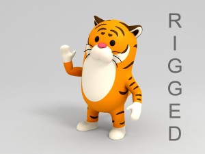 rigged tiger character 3Dモデル