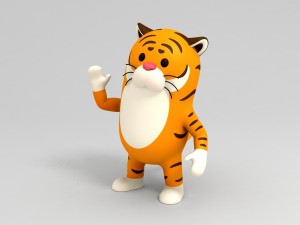 rigged tiger character 3D Model