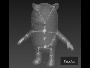 rigged tiger character 3D Model