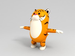 rigged tiger character 3D Model