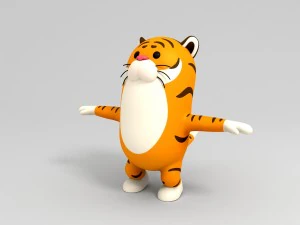 rigged tiger character 3D Model