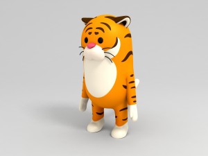 rigged tiger character 3D Model