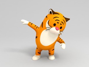 rigged tiger character 3D Model
