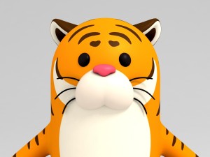 rigged tiger character 3D Model
